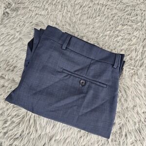 Ballin Dress Pants Men 36 Blue Super 110s Wool Comfort-EZE M73779051 Made Canada